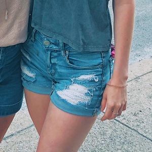 American Eagle Ripped Denim Shorts